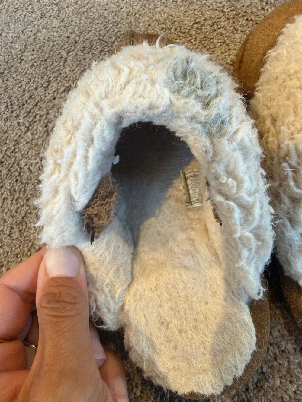 BearPaw | Slippers with Cream Shearling Cuff